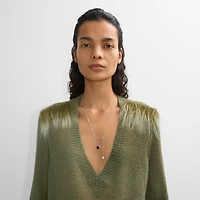 Onyx Shield Pendant Necklace in Silver/black/clear - Women | Burberry® Official