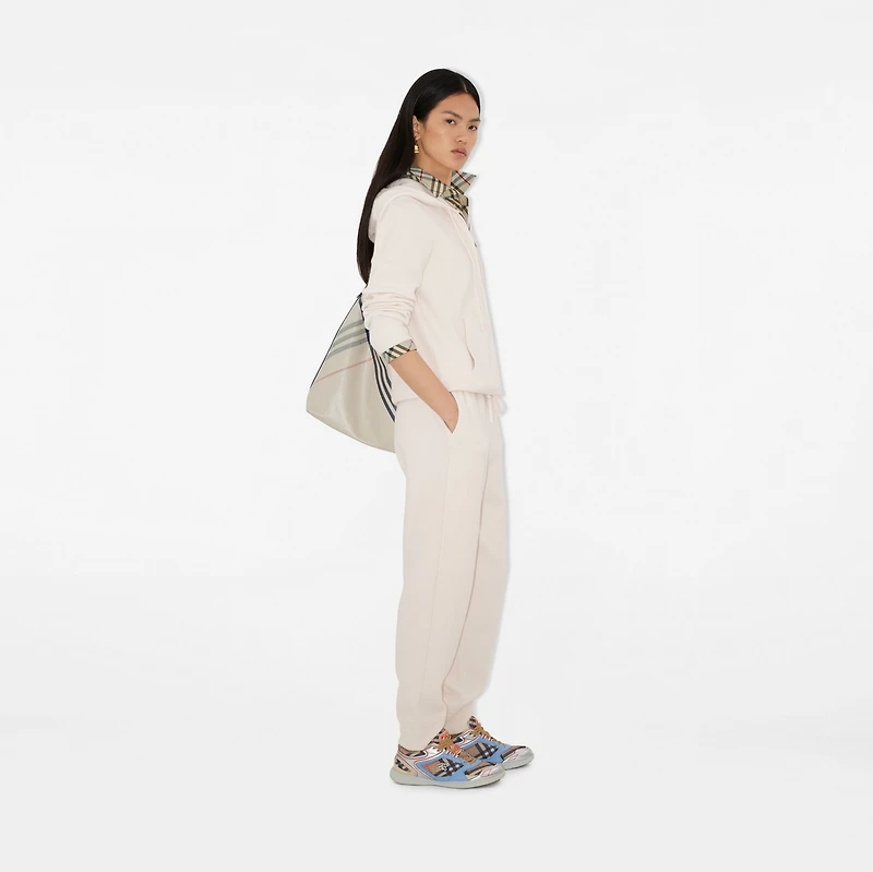 Cashmere Blend Jogging Pants in Chalk - Women | Burberry® Official