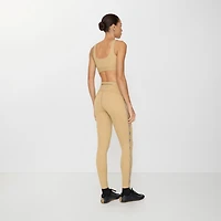 Check Trim Stretch Nylon Leggings in Beige - Women | Burberry® Official