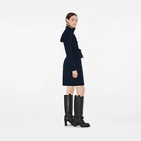Mid-length Chelsea Heritage Trench Coat in Coal blue - Women, Cotton Gabardine | Burberry® Official