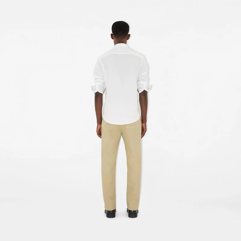 Cotton Poplin Shirt in White - Men | Burberry® Official