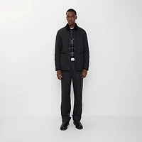 Quilted Wool Barn Jacket in Charcoal grey - Men | Burberry® Official