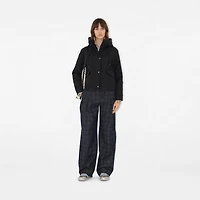 Cropped Quilted Nylon Hooded Jacket in Black - Women | Burberry® Official