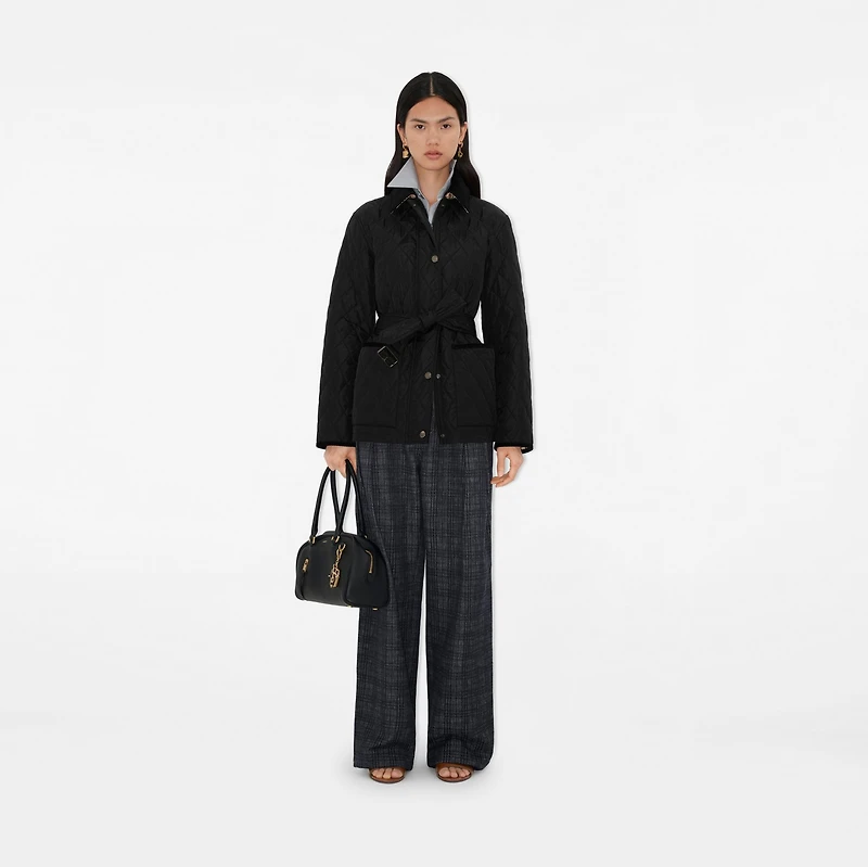 Quilted Nylon Jacket in Black - Women, Cotton | Burberry® Official