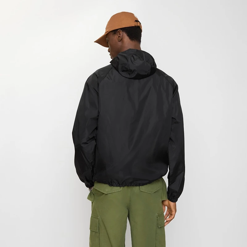Checker-tape Nylon Hooded Jacket in Black - Men | Burberry® Official