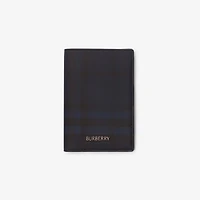 City Check Passport Holder in Navy - Men, Technical, Cotton | Burberry® Official