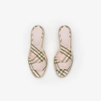 Check Mews Espadrille Mules​ in Mallow pink - Women | Burberry® Official