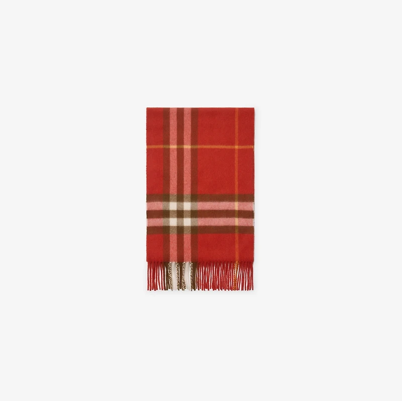 Check Cashmere Scarf in Roux | Burberry® Official