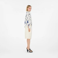 Knight Hardware Silk Shirt in Blue/white - Women | Burberry® Official