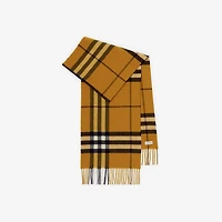 Check Cashmere Scarf in Teak | Burberry® Official