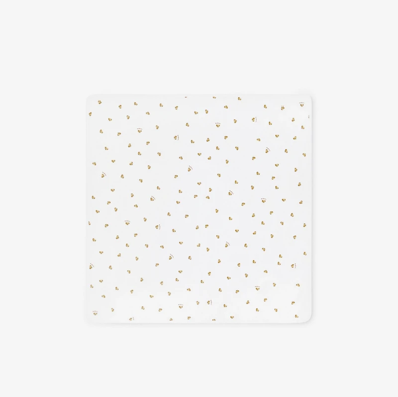 Thomas Bear Stretch Cotton Baby Blanket in White - Children | Burberry® Official