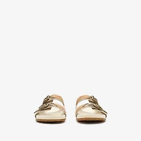 Check Suede Urchin Sandals in Bake beige - Women | Burberry® Official