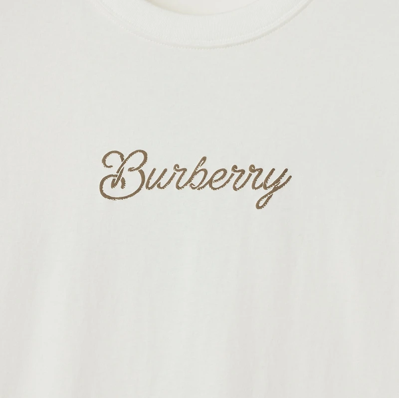 Surfer Knight Cotton T-shirt in Chalk - Men | Burberry® Official