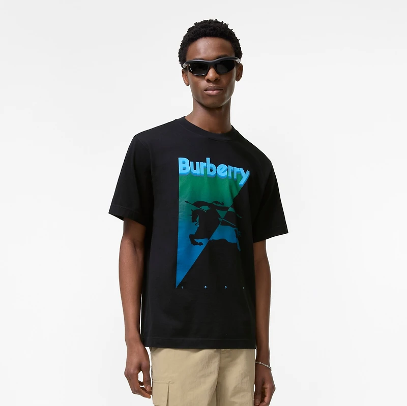 Knight Cotton T-shirt in Black - Men | Burberry® Official