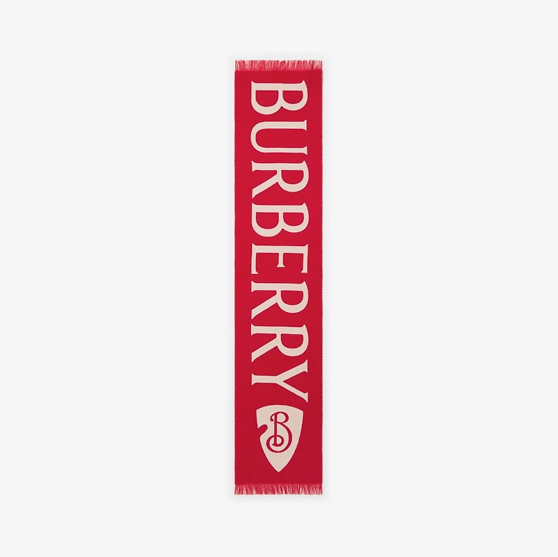 Logo Wool Scarf in Post | Burberry® Official