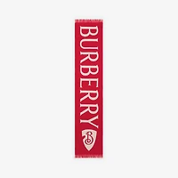 Logo Wool Scarf in Post | Burberry® Official