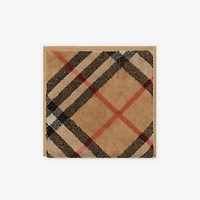 Skinny Check Cotton Towel in Sand | Burberry® Official