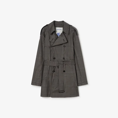 Mid-length Silk Leadenham Trench Coat in Concrete grey - Men | Burberry® Official
