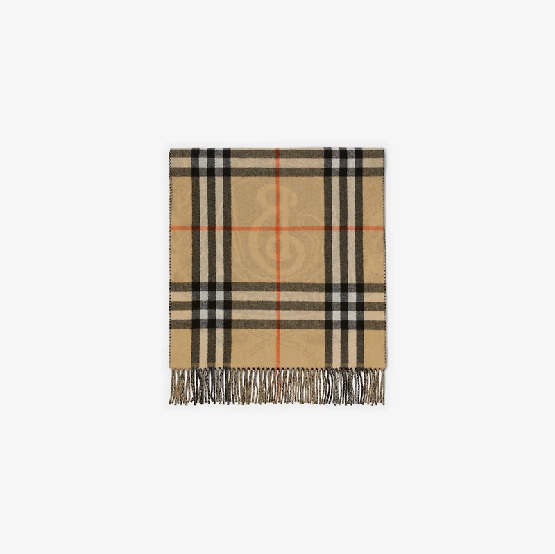 Wide Reversible Stormy Knight Scarf in Sand | Burberry® Official