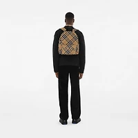 Small Check Backpack in Sand - Men | Burberry® Official