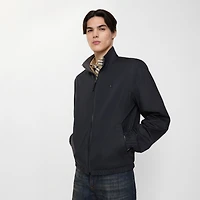 Reversible Cotton Harrington Jacket in Navy - Men | Burberry® Official