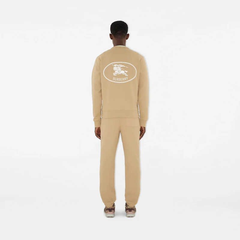 Knight Stamp Cotton Jogging Pants in Flax beige - Men | Burberry® Official
