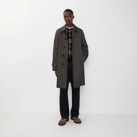 Long Gabardine Car Coat in Graphite grey - Men | Burberry® Official
