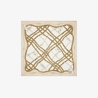 Knot Check Silk Scarf in Thatch | Burberry® Official