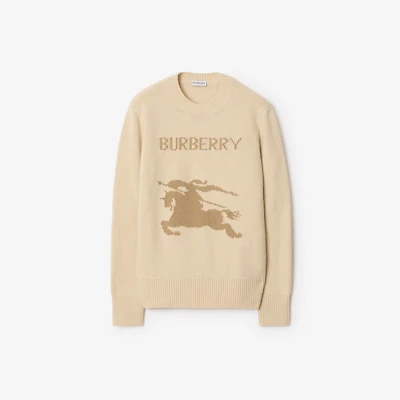 Knight Wool Cashmere Sweater in Nutmeg beige - Women | Burberry® Official