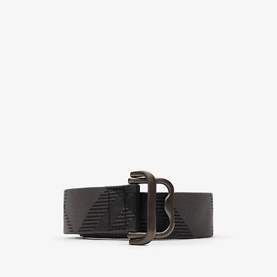 Check Webbing Belt in Iron grey - Men, Nylon | Burberry® Official