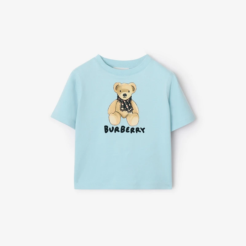Thomas Bear Cotton T-shirt in Cloud blue | Burberry® Official