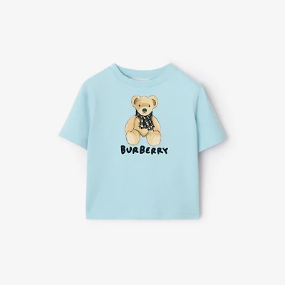 Thomas Bear Cotton T-shirt in Cloud blue | Burberry® Official