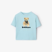 Thomas Bear Cotton T-shirt in Cloud blue | Burberry® Official