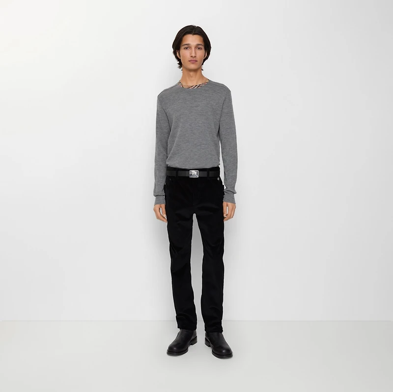 Corduroy Trousers in Black - Men | Burberry® Official