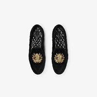Quilted Velvet Estate Slippers​​ in Black - Women | Burberry® Official