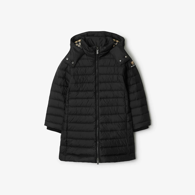 Hooded Puffer Coat in Black | Burberry® Official