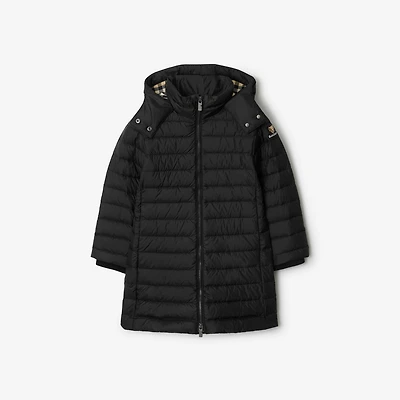 Hooded Puffer Coat in Black | Burberry® Official
