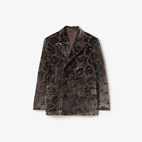 Vine Velvet Tailored Jacket in Bear brown - Men | Burberry® Official