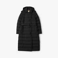 Long Nylon Hooded Puffer Coat in Black - Women | Burberry® Official