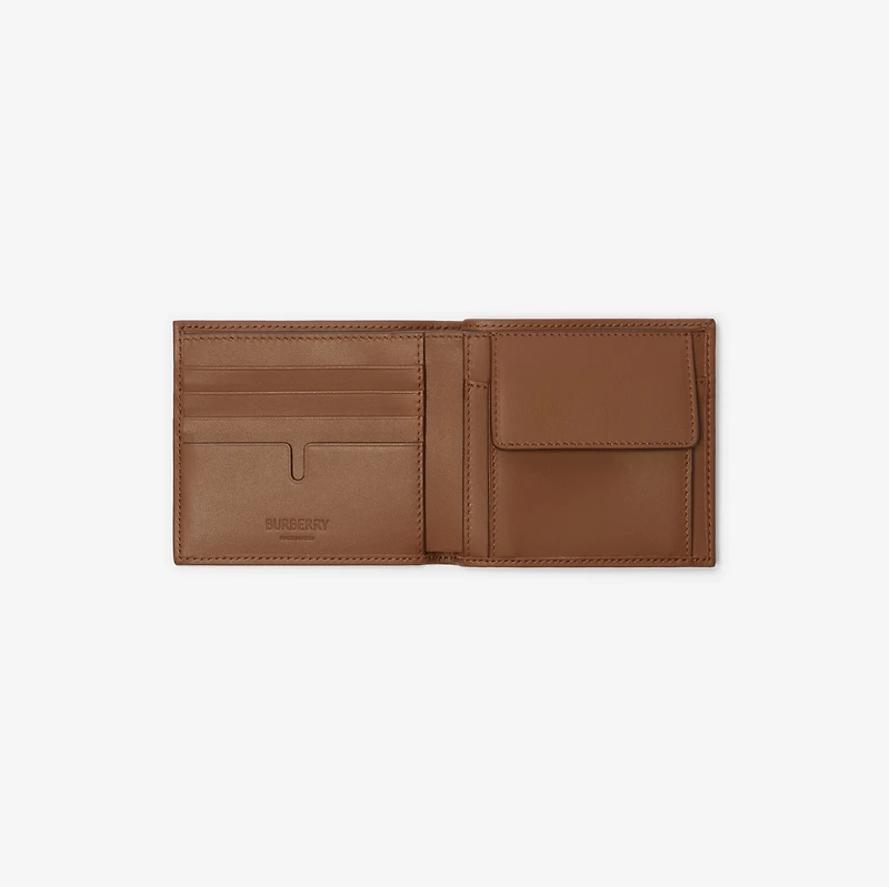 Check Bifold Coin Wallet in Archive beige - Men, Cotton | Burberry® Official