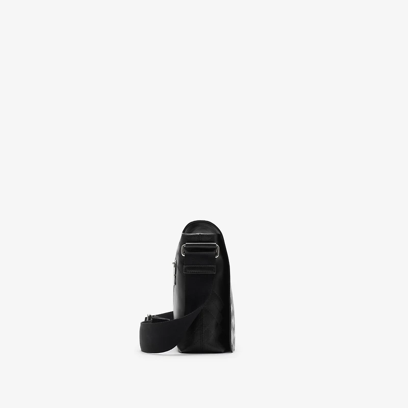 Embossed Check Messenger Bag​ in Black - Men | Burberry® Official