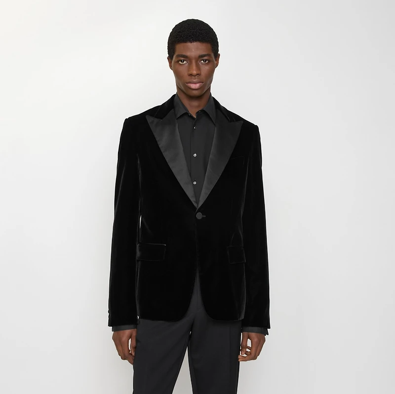 Velvet Tuxedo Jacket in Black - Men | Burberry® Official