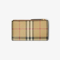 Check Bifold Wallet in Archive beige/briar brown