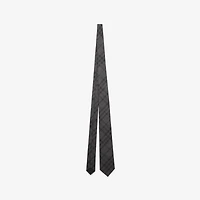 Check Silk Tie in Coal grey - Men | Burberry® Official