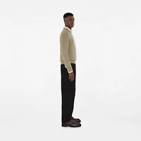 B Crest Wool Sweater in Quill - Men | Burberry® Official