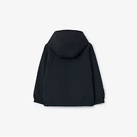 Reversible Check Hooded Jacket in Sand beige | Burberry® Official