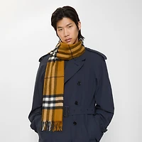 Check Cashmere Scarf in Teak | Burberry® Official