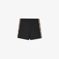Check Trim Swim Shorts in Black | Burberry® Official