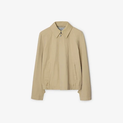 Cotton Jacket in Beige - Women, Nylon | Burberry® Official