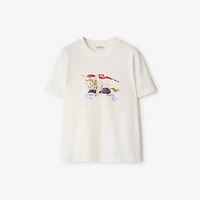 Crystal EKD Cotton T-shirt in Chalk - Women | Burberry® Official